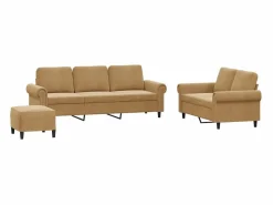 Clicnbuy Conjunto Sofás * Juego de sofás con cojines 2 piezas cuero sintético tinto Rojo