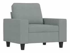 Clicnbuy Conjunto Sofás * Juego de sofás 4 piezas tela claro Gris