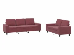 Juego de sofás 2 piezas tela tinto < vidaxl Discount