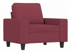 Juego de sofás 4 piezas tela tinto < Clicnbuy New