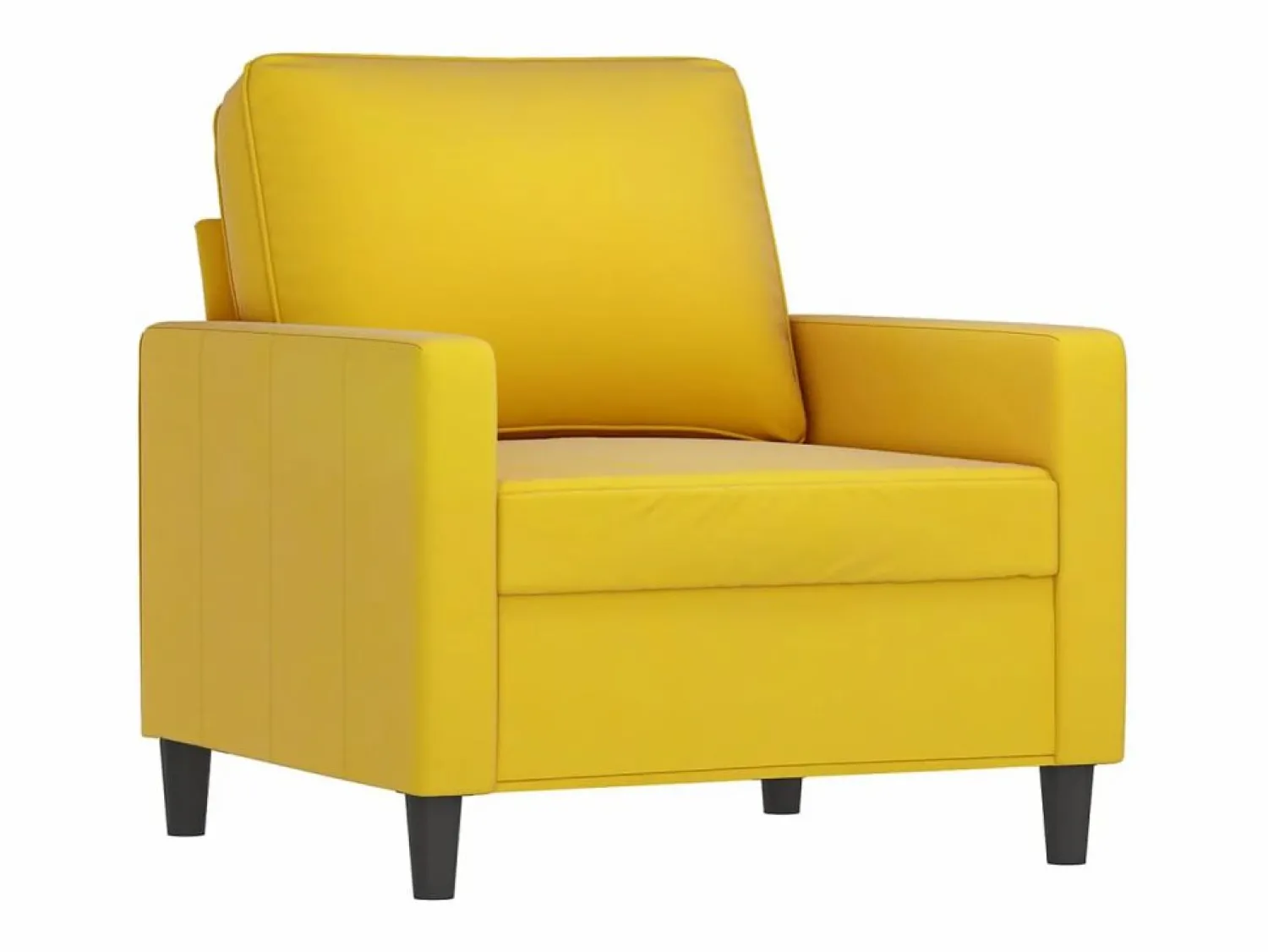 Clicnbuy Conjunto Sofás * Juego de sofás 4 piezas terciopelo Amarillo
