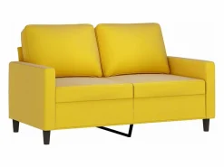 Clicnbuy Conjunto Sofás * Juego de sofás 4 piezas terciopelo Amarillo