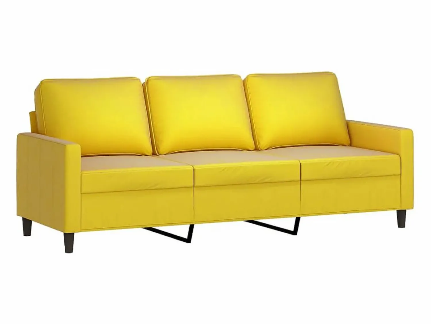 Clicnbuy Conjunto Sofás * Juego de sofás 4 piezas terciopelo Amarillo