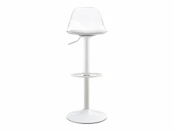 Juego de 2 taburetes de bar con respaldo transparente - Altura ajustable - Patas de metal < Hauss Spole Outlet