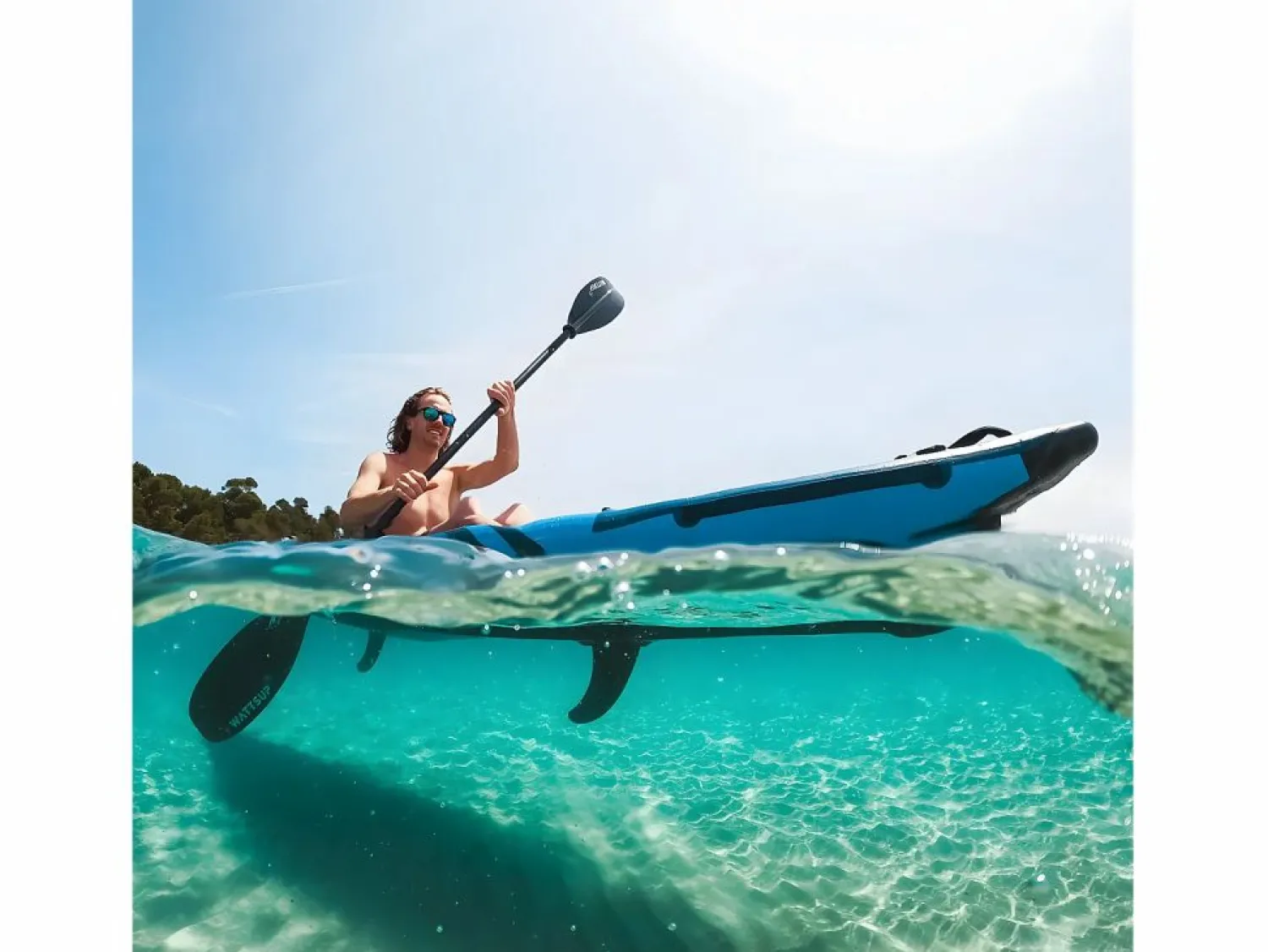 WATTSUP Deportes Náuticos * KAYAK HINCHABLE DE ALTA PRESIÓN TORPEDO 1 PLAZA Azul