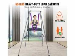 Esterillas De Yoga | Kit de Columpio de Yoga SucceBuy, con Soporte y Hamaca Aérea, Capacidad de 250 kg, Armazón de Yoga