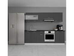 Kitchenette Esilo Blanco / Antracita AL. 145 x AN. 240 x. P. 60 cm < VCM Sale