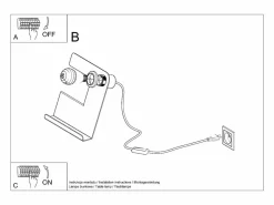 Lampada da tavolo bianca E27 Lámpara de sobremesa Blanca E27 < Sollux Lighting Outlet