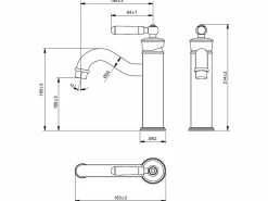 Leeds mezclador bajo lavabo rétro < Essebagno Outlet