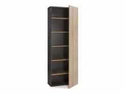 Librería Estantería Alta 6 Estantes Gris y Roble Natural Para Oficina Y Despacho < Clearance
