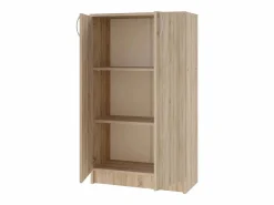 Consola Escritorio * Librería haaus Flint, 2 puertas, Roble Sonoma, 70 x 32 x 122 cm Beige