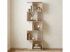 Calicosy Librería | Librería múltiples estantes Alt. 180cm - Acabado madera y blanco