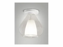 Aplique Para Pared * Lila - Lámpara de techo redonda d.20cm Fabas Luce - Lámpara de pared con bombilla LED E27 MAX 40W - Transparente
