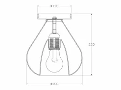 Aplique Para Pared * Lila - Lámpara de techo redonda d.20cm Fabas Luce - Lámpara de pared con bombilla LED E27 MAX 40W - Transparente