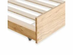 Cama Litera | Litera + cama de arrastre madera pino 90x190/90x190cm