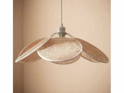 Ledkia Lámpara Suspendida * Lámpara Colgante Ratán Nirvana Trenzado Negro Multicolor