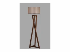 Concept-Usine Lámpara De Pie | Lámpara de pie diseño madera y tela CHLOE - Elegancia contemporánea para una iluminación cálida