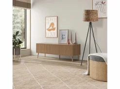 VS Venta-stock Lámpara De Pie * Lámpara de pie Kiomi de alga marina y metal, altura 144 cm Beige