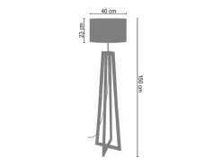 Lámpara de Pie ,madera, ,A150xD40xP40cm < TOSEL Clearance