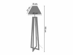 TOSEL Lámpara De Pie | Lámpara de Pie ,madera, ,A 150x D40xP40cm