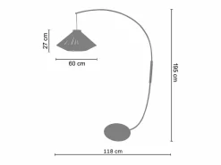 TOSEL Lámpara De Pie | Lámpara de Pie ,metal,madera,,A195xD43xP110 cm