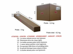 TOSEL Lámpara De Pie | Lámpara de Pie ,metal,natural, A 160xD45xP45cm