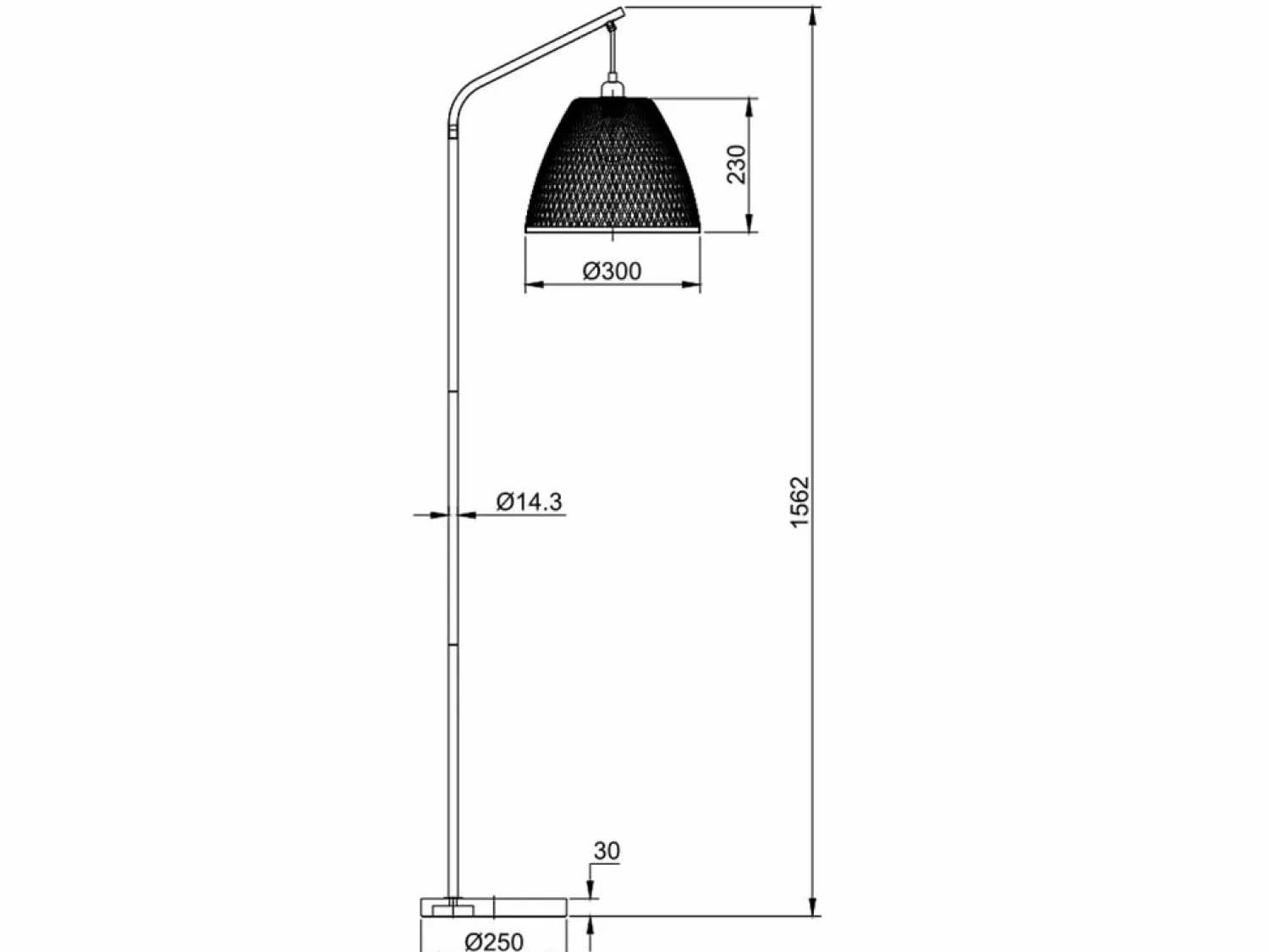 VS Venta-stock Lámpara De Pie | Lámpara de pie Umiko de Bambú, altura 156 cm