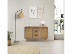 VS Venta-stock Lámpara De Pie | Lámpara de pie Umiko de Bambú, altura 156 cm