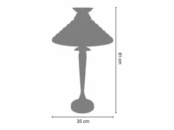 TOSEL Lámpara De Mesa | Lámpara de Salón ,metal,madera,AMARILLO,A 57xD40xP40cm