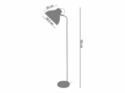 TOSEL Lámpara De Pie | Lámpara para Escritorio ,metal, , A 150xD29xP40cm