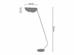 TOSEL Lámpara De Pie | Lámpara para Escritorio ,metal, ,A174xD33xP70cm