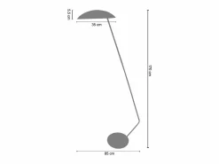 TOSEL Lámpara De Pie | Lámpara para Escritorio ,metal, ,A174xD33xP70cm