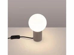 Lámpara De Escritorio Halo Moderno De Aluminio/Vidrio - 1 Fuentes Luminosas - L.12 X A.19 Cm - Gris Pardo < Sollux Lighting Discount