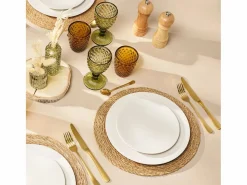 Lote de 6 Platos Llanos Stone Marfil 27 cm - Colección Moderna y Acogedora < MEDARD DE NOBLAT Best