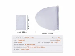 Mantel SucceBuy Protector de Mesa de PVC, Cubierta de Escritorio Redonda de Plástico de 123 cm, 1.5 mm de Grosor < Outlet