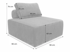 Módulo para sofá modular de pana, 1 plaza < Sweeek Discount