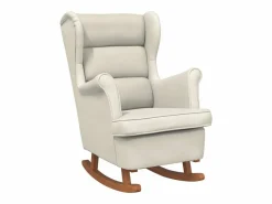Mecedora con respaldo alto de terciopelo y madera maciza < vidaxl Clearance