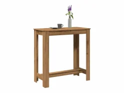 vidaxl Mesa Alta * Mesa alta bar madera ingeniería roble artisian 102x50x103,5 cm Marru00f3n