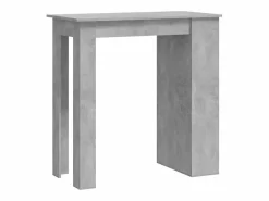 Clicnbuy Mueble Bar | Mesa alta con estante almacenaje hormigón 102x50x103,5 cm