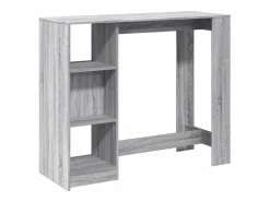 Clicnbuy Mueble Bar * Mesa alta con estante Sonoma 124x46x103,5 cm Gris