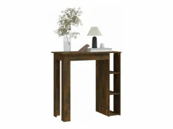Clicnbuy Mueble Bar * Mesa alta con estante roble Sonoma 102x50x103,5 cm Marru00f3n