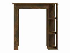 Clicnbuy Mueble Bar * Mesa alta con estante roble Sonoma 102x50x103,5 cm Marru00f3n