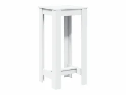 Clicnbuy Mueble Bar | Mesa alta de bar madera de ingeniería blanca 51x50x103,5 cm