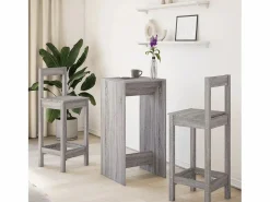 Clicnbuy Mueble Bar * Mesa alta de bar madera ingeniería Sonoma 51x50x103,5 cm Gris