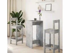 Clicnbuy Mueble Bar | Mesa alta de bar madera ingeniería hormigón 51x50x103,5 cm