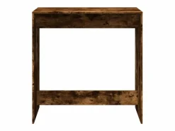 Clicnbuy Mesa Alta * Mesa alta de bar madera ingeniería roble ahumado 102x50x103,5cm Marru00f3n