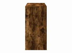 Clicnbuy Mesa Alta * Mesa alta de bar madera ingeniería roble ahumado 102x50x103,5cm Marru00f3n