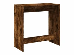 Clicnbuy Mesa Alta * Mesa alta de bar madera ingeniería roble ahumado 102x50x103,5cm Marru00f3n