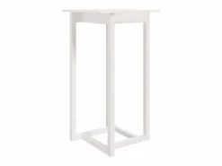 Clicnbuy Mesa Alta * Mesa alta de bar madera maciza de pino 60x60x110 cm Blanco