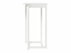 Clicnbuy Mesa Alta * Mesa alta de bar madera maciza de pino 60x60x110 cm Blanco